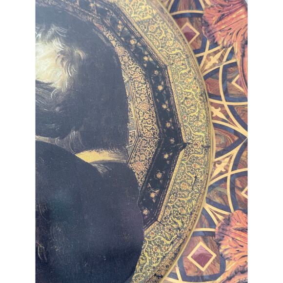 Rare Durwin Rice New York Signed Decoupage Ape Art Plate - Picture 6 of 10